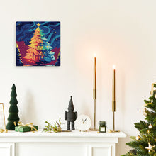 Charger l'image dans la galerie, Mini Peinture par Numéros 20x20cm avec cadre Sapin de Noël Coloré