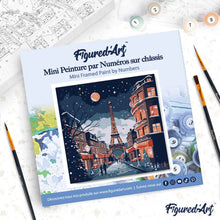 Charger l'image dans la galerie, Mini Peinture par Numéros 20x20cm avec cadre Noël à Paris