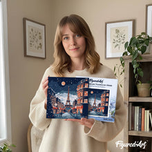Charger l'image dans la galerie, Mini Peinture par Numéros 20x20cm avec cadre Noël à Paris