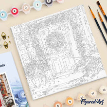 Charger l'image dans la galerie, Mini Peinture par Numéros 20x20cm avec cadre Porte Rouge