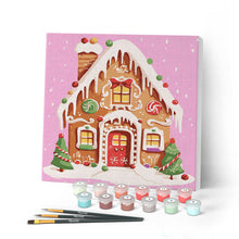 Charger l'image dans la galerie, Mini Peinture par Numéros 20x20cm avec cadre Maison en Pain d'Épice