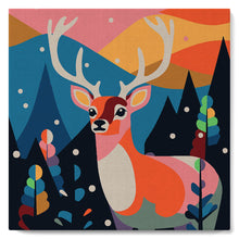 Charger l'image dans la galerie, Mini Peinture par Numéros 20x20cm avec cadre Renne Abstrait