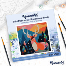 Charger l'image dans la galerie, Mini Peinture par Numéros 20x20cm avec cadre Renne Abstrait