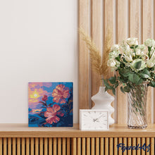Charger l'image dans la galerie, Mini Peinture par Numéros 20x20cm avec cadre Hibiscus au coucher de soleil