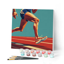 Charger l'image dans la galerie, Mini Peinture par Numéros 20x20cm avec cadre Affiche sportive Athlétisme