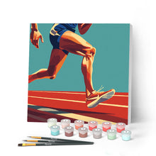 Charger l'image dans la galerie, Mini Peinture par Numéros 20x20cm avec cadre Affiche sportive Athlétisme