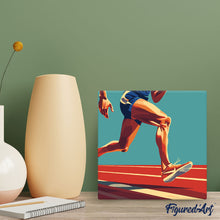 Charger l&#39;image dans la galerie, Mini Peinture par Numéros 20x20cm avec cadre Affiche sportive Athlétisme