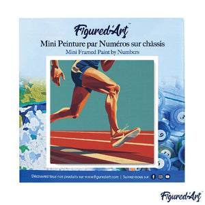 Mini Peinture par Numéros 20x20cm avec cadre Affiche sportive Athlétisme