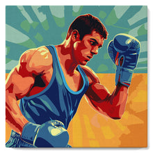 Charger l&#39;image dans la galerie, Mini Peinture par Numéros 20x20cm avec cadre Affiche sportive Boxe