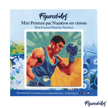 Charger l&#39;image dans la galerie, Mini Peinture par Numéros 20x20cm avec cadre Affiche sportive Boxe