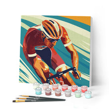 Charger l'image dans la galerie, Mini Peinture par Numéros 20x20cm avec cadre Affiche sportive Cyclisme