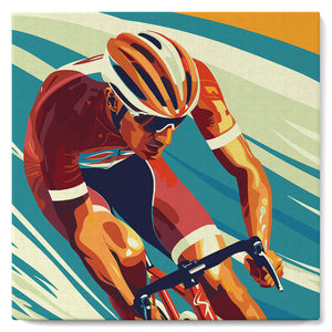 Mini Peinture par Numéros 20x20cm avec cadre Affiche sportive Cyclisme