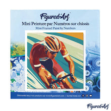 Charger l&#39;image dans la galerie, Mini Peinture par Numéros 20x20cm avec cadre Affiche sportive Cyclisme