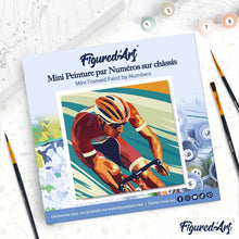 Charger l'image dans la galerie, Mini Peinture par Numéros 20x20cm avec cadre Affiche sportive Cyclisme