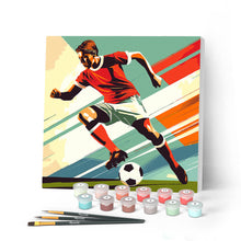 Charger l'image dans la galerie, Mini Peinture par Numéros 20x20cm avec cadre Affiche sportive Football