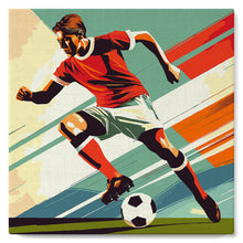 Charger l&#39;image dans la galerie, Mini Peinture par Numéros 20x20cm avec cadre Affiche sportive Football