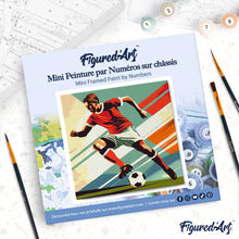 Charger l'image dans la galerie, Mini Peinture par Numéros 20x20cm avec cadre Affiche sportive Football