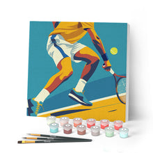 Charger l'image dans la galerie, Mini Peinture par Numéros 20x20cm avec cadre Affiche sportive Tennis