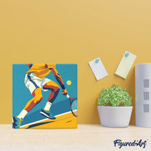 Charger l&#39;image dans la galerie, Mini Peinture par Numéros 20x20cm avec cadre Affiche sportive Tennis