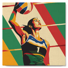 Charger l&#39;image dans la galerie, Mini Peinture par Numéros 20x20cm avec cadre Affiche sportive Volley