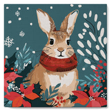 Charger l&#39;image dans la galerie, Mini Peinture par Numéros 20x20cm avec cadre Lapin de Noël