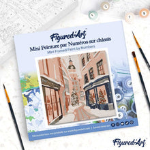 Charger l'image dans la galerie, Mini Peinture par Numéros 20x20cm avec cadre Allée de Noël Enneigée