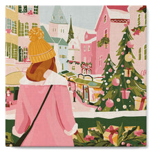 Charger l'image dans la galerie, Mini Peinture par Numéros 20x20cm avec cadre Jeune Femme au balcon