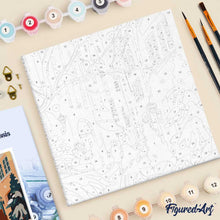 Charger l'image dans la galerie, Mini Peinture par Numéros 20x20cm avec cadre Allée Enneigée