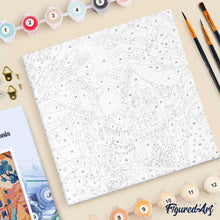 Charger l'image dans la galerie, Mini Peinture par Numéros 20x20cm avec cadre Belle ville enneigée