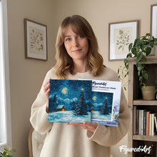 Charger l'image dans la galerie, Mini Peinture par Numéros 20x20cm avec cadre Nuit Étoilée à Noël