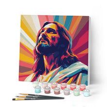Charger l'image dans la galerie, Mini Peinture par Numéros 20x20cm avec cadre Jésus Rayonnant