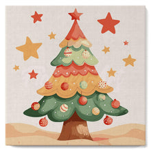 Charger l'image dans la galerie, Mini Peinture par Numéros 20x20cm avec cadre Joli Sapin de Noël