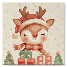 Charger l'image dans la galerie, Mini Peinture par Numéros 20x20cm avec cadre Renne Festif