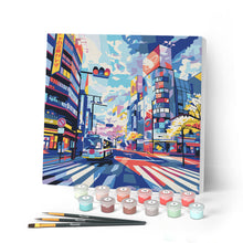 Charger l'image dans la galerie, Mini Peinture par Numéros 20x20cm avec cadre Shibuya Pop Art