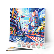 Charger l'image dans la galerie, Mini Peinture par Numéros 20x20cm avec cadre Shibuya Pop Art