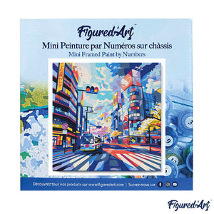 Mini Peinture par Numéros 20x20cm avec cadre Shibuya Pop Art