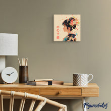 Charger l'image dans la galerie, Mini Peinture par Numéros 20x20cm avec cadre L’Amour à la Japonaise