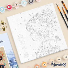 Charger l'image dans la galerie, Mini Peinture par Numéros 20x20cm avec cadre L’Amour à la Japonaise