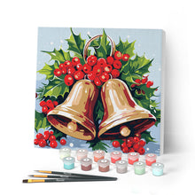 Charger l'image dans la galerie, Mini Peinture par Numéros 20x20cm avec cadre Cloches de Noël