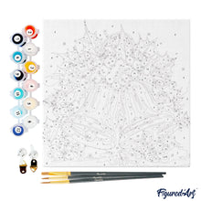 Charger l&#39;image dans la galerie, Mini Peinture par Numéros 20x20cm avec cadre Cloches de Noël