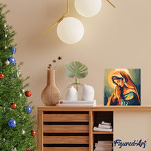 Charger l&#39;image dans la galerie, Mini Peinture par Numéros 20x20cm avec cadre Marie en Prière