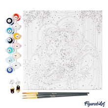 Charger l&#39;image dans la galerie, Mini Peinture par Numéros 20x20cm avec cadre Sainte Famille