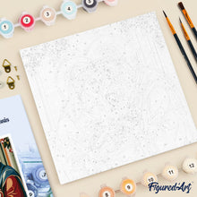 Charger l'image dans la galerie, Mini Peinture par Numéros 20x20cm avec cadre Sainte Famille