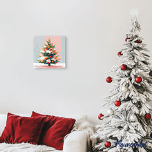 Charger l'image dans la galerie, Mini Peinture par Numéros 20x20cm avec cadre Sapin de Noël Enneigé