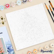 Charger l'image dans la galerie, Mini Peinture par Numéros 20x20cm avec cadre Sapin de Noël Enneigé