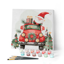 Charger l'image dans la galerie, Mini Peinture par Numéros 20x20cm avec cadre Camion du Père Noël