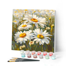 Charger l'image dans la galerie, Peinture par numéros Figured'Art Mini Peinture par Numéros 20x20cm avec cadre Marguerites