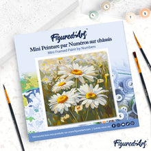 Charger l'image dans la galerie, Mini Peinture par Numéros 20x20cm avec cadre Marguerites