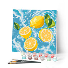 Charger l'image dans la galerie, Peinture par numéros Figured'Art Mini Peinture par Numéros 20x20cm avec cadre Brise de Citrus