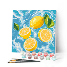 Charger l'image dans la galerie, Peinture par numéros Figured'Art Mini Peinture par Numéros 20x20cm avec cadre Brise de Citrus